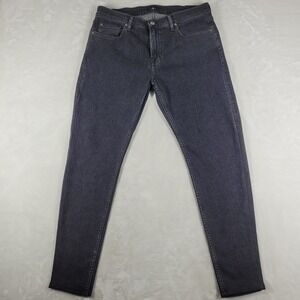7 For All Mankind Slimmy Jeans Men's 34x30 Black Cotton‎ Cashmere Blend Japan